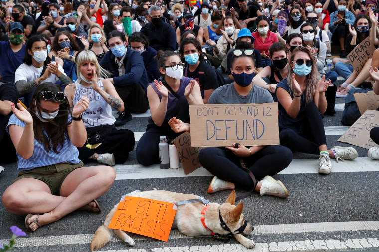 Image: Demonstrators block the entrance to the Holland Tunnel during a protest against racial inequality in the aftermath of the death in Minneapolis police custody of George Floyd, in New York