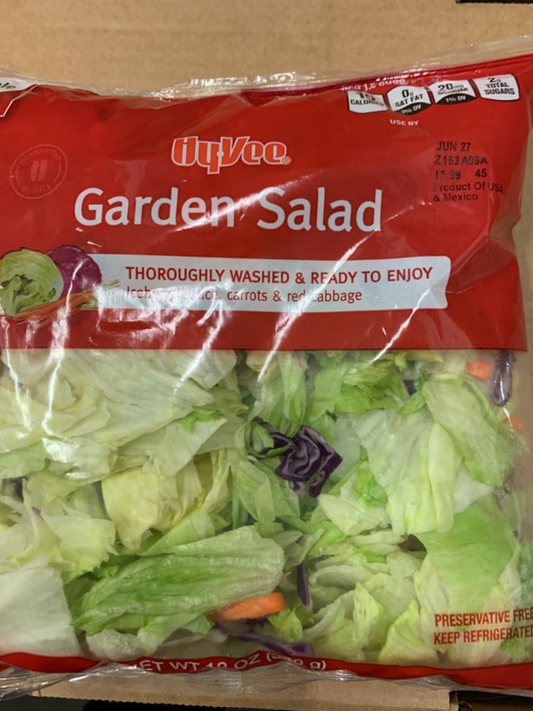 Hy-Vee issued a recall for a salad bag sold in Iowa, Illinois, Missouri, Kansas, Nebraska, South Dakota, Minnesota and Wisconsin.
