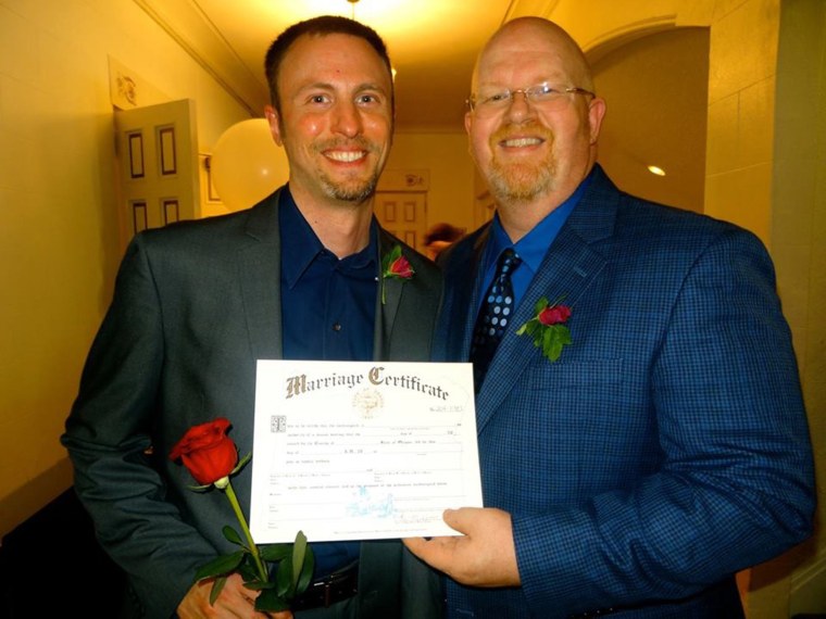 Bigham with his husband, Mike Turay. "He was never ashamed of the fact that he was gay and married," said Kristin Hilfiker, the foster mother of some of his former students. "The (students) certainly didn't have any prejudices. And they weren't going to get them in his classroom."