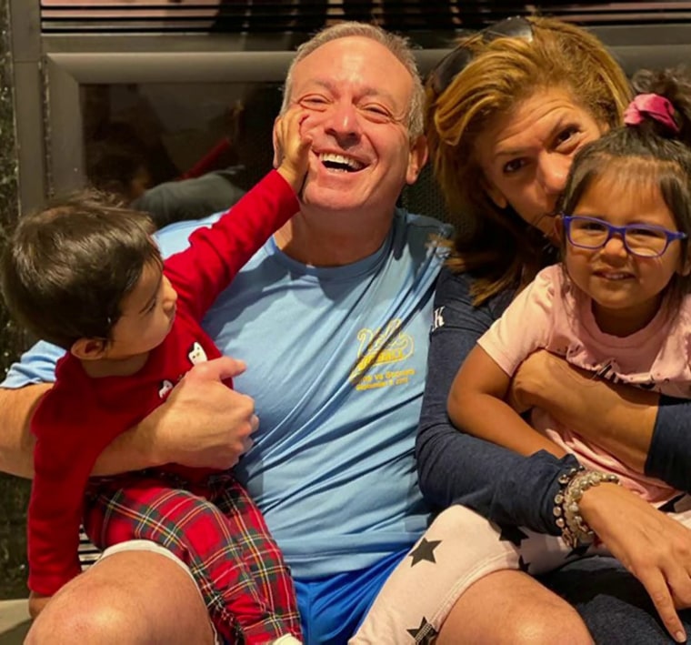 Hoda Kotb with fiance Joel Schiffman and their children, Haley and Hope