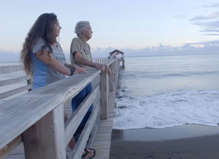 Kamaile Kapanui and her grandfather, an 80-year-old Korean War veteran with Alzheimer’s.