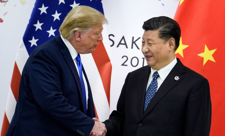 Image: China's President Xi Jinping shakes hands with President Donald Trump before a bilateral meeting on the sidelines of the G20 Summit in Osaka, Japan