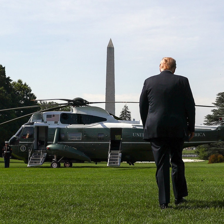 Image: President Trump departs for a trip to Arizona at the White House in Washington