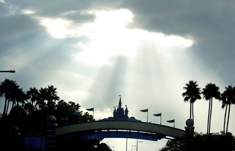 Image: Sunlight breaks through clouds near Disney World