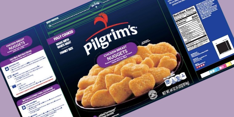 The USDA is urging consumers to throw away or return Pilgrim's Pride frozen chicken nuggets with a lot code of 0127.