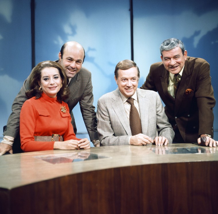 Barbara Walters, Joe Garagiola, Hugh Downs, Frank Blair on TODAY in 1970  