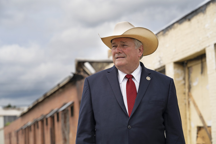 Sheriff Larry Smith outside of the Smith County Sheriff's Office in Tyler, Texas.