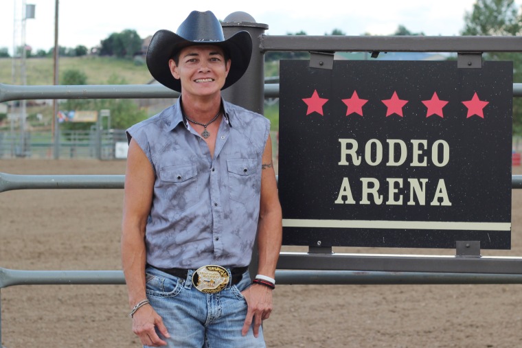 Kody Kay at the Colorado Gay Rodeo in Golden, Co., in July 2014.