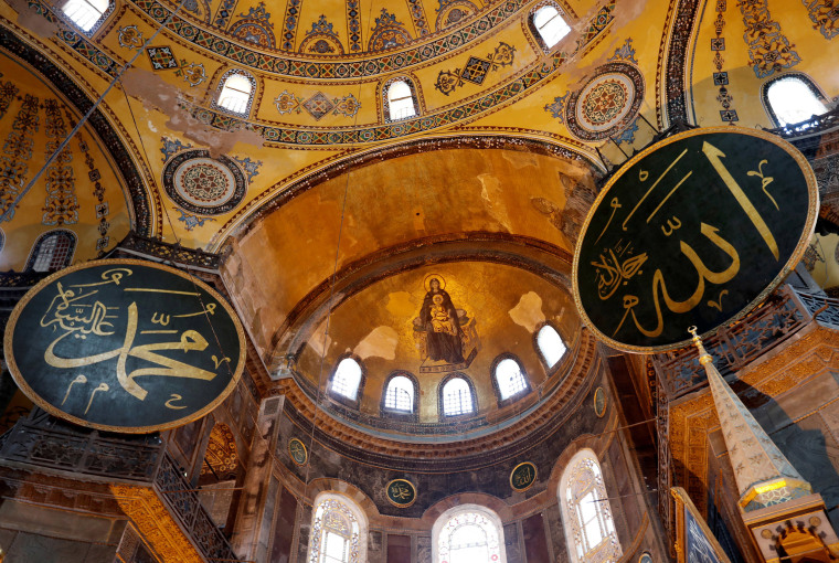 Image: Hagia Sophia or Ayasofya, a UNESCO World Heritage Site, which was a Byzantine cathedral before being converted into a mosque and is now a museum in Istanbul, Turkey