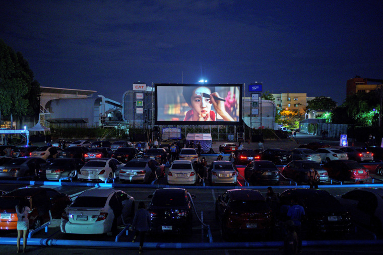 Image: The first drive-in movie theatre amid the spread of the coronavirus (COVID-19) in Bangkok