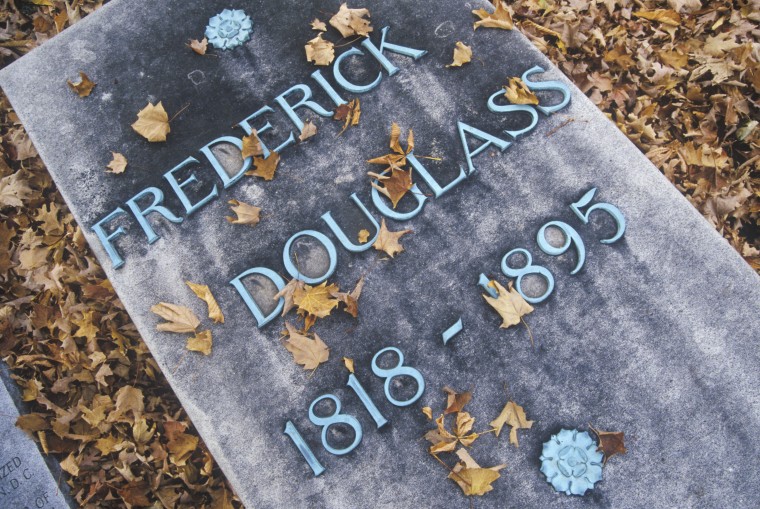 Image: Headstone at the grave of Frederick Douglass, Rochester, New York