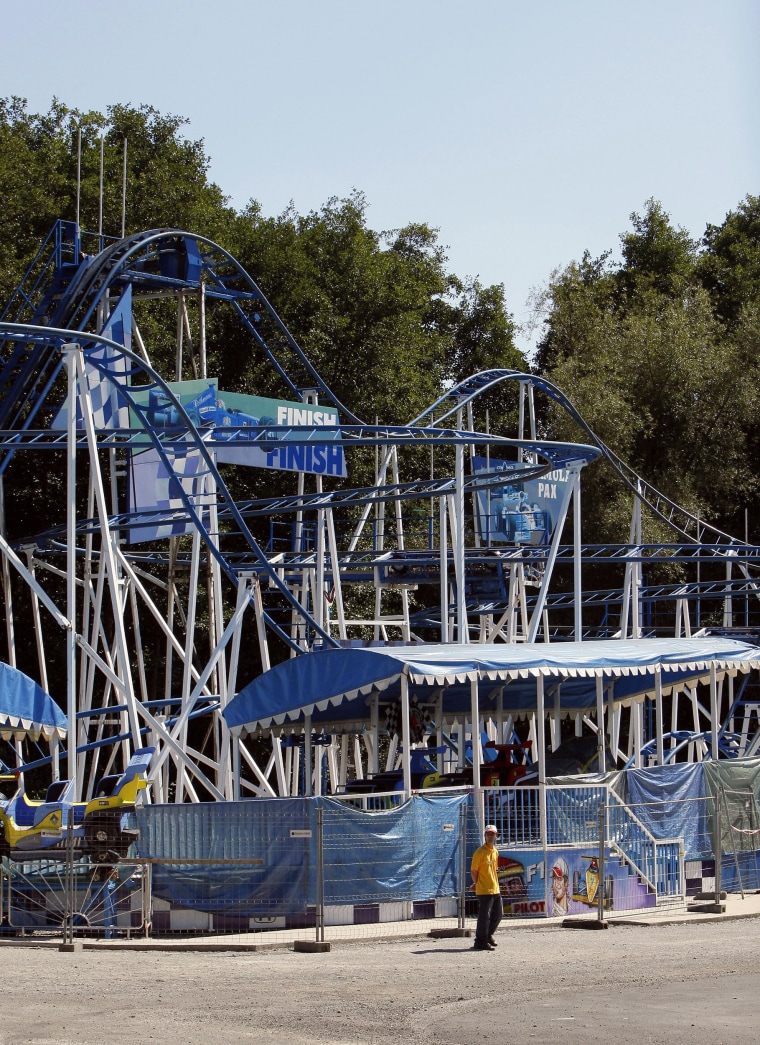 The Formula 1 Coaster amusement park ride at Parc Saint-Paul in Oise