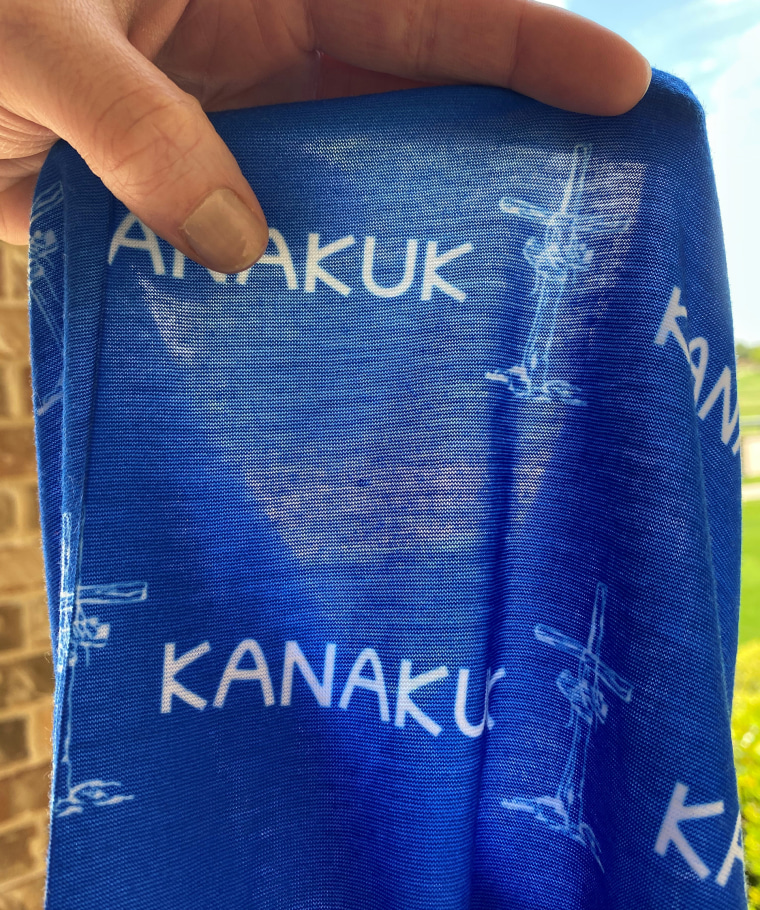 A "face buff" that Kanakuk Kamps distributed to campers.