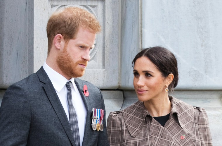 Image: Prince Harry and wife Meghan, the Duke and Duchess of Sussex.