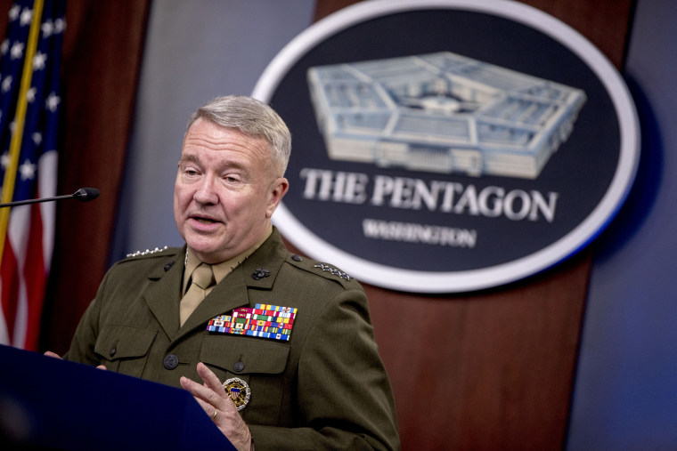 U.S. Central Command Commander Marine Gen. Kenneth "Frank" McKenzie speaks at a joint press conference at the Pentagon on Oct. 30, 2019.