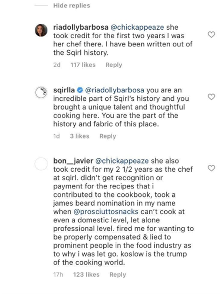 Ria Dolly Barbosa and Javier Ramos, two chefs of color who used to work at Sqirl, took to Instagram to detail their negative experiences.