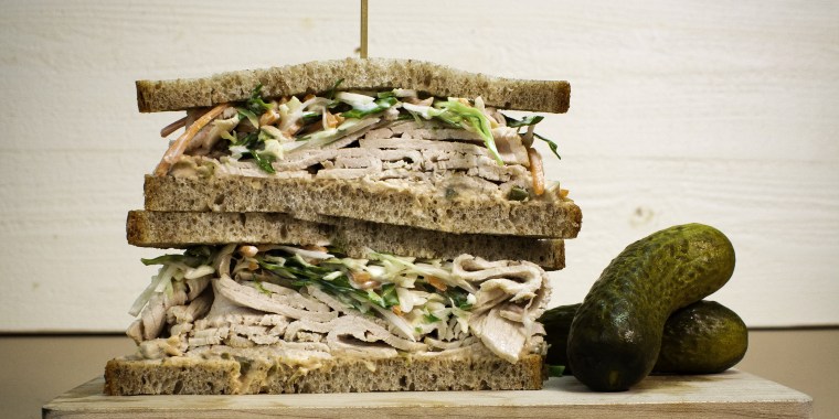 Bobby Flay's Roasted Turkey Sandwich with Coleslaw