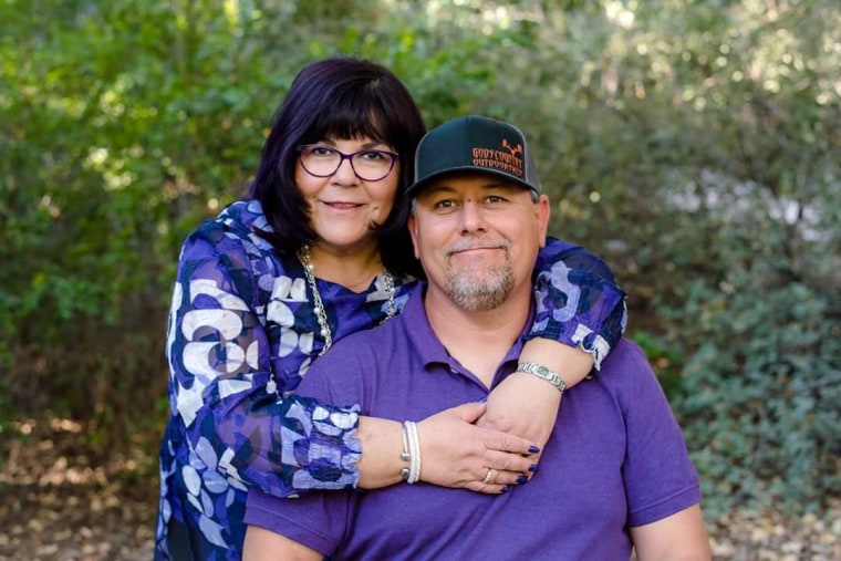 Kimberly Chavez Lopez Byrd with her husband Jesse Byrd. Kimberly died of complications from the coronavirus.