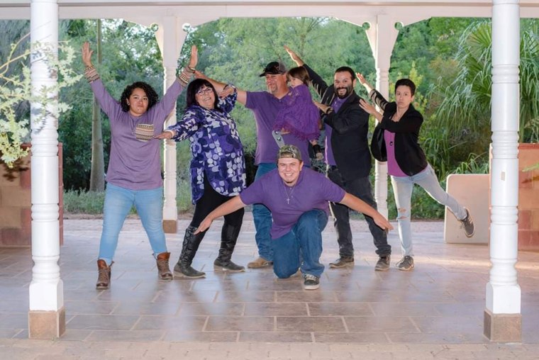 Kimberly Chavez Lopez Byrd, second from left, with her family. She died of complications from the coronavirus.