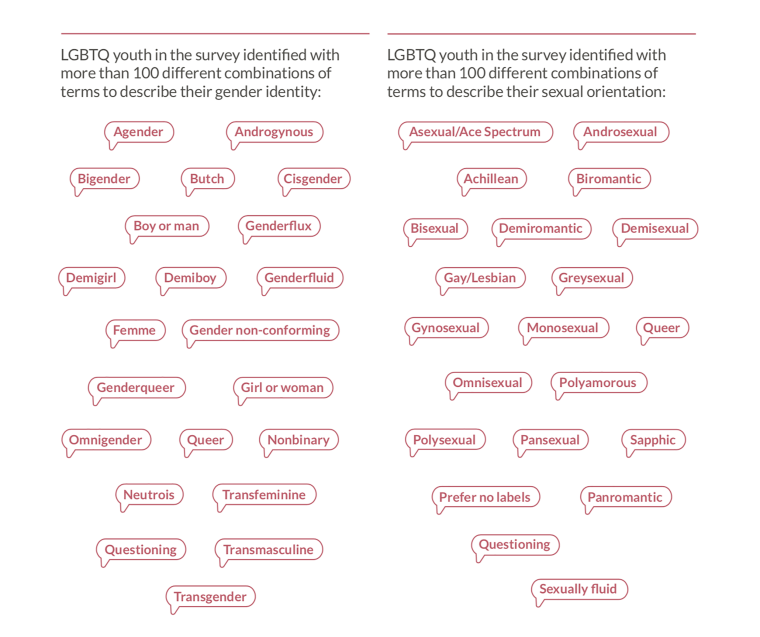 Image: LGBTQ word cloud survey results