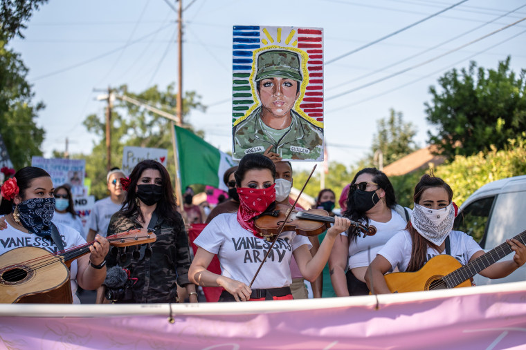 Image: March And Vigil Held In Austin In Honor Of Murdered Army Spec. Vanessa Guillen