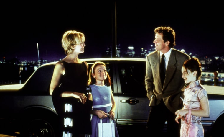 THE PARENT TRAP, Natasha Richardson, Lindsay Lohan, Dennis Quaid, Lindsay Lohan (again), 1998