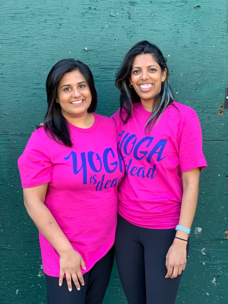 Jesal Parikh (left) and Tejal Patel (right) created a podcast called "Yoga Is Dead" where they discuss privilege, race, cultural appropriation and more issues in the yoga and wellness worlds.