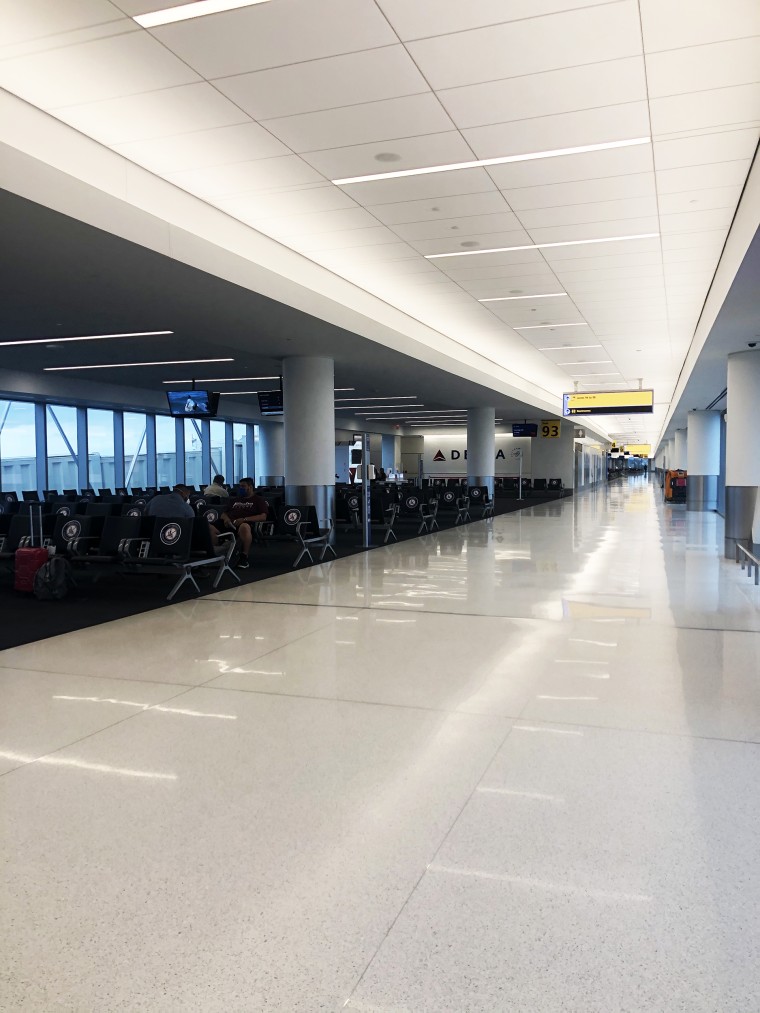 The usually bustling LaGuardia Airport was basically empty.