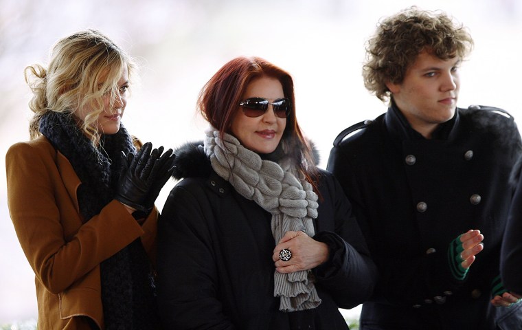 Priscilla Presley, Riley Keough, Benjamin Keough