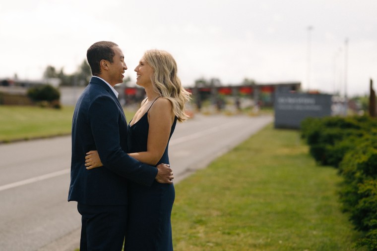 The small wedding was captured by a professional photographer. 