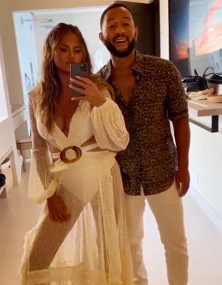 In another IG story, Teigen posed with husband John Legend.