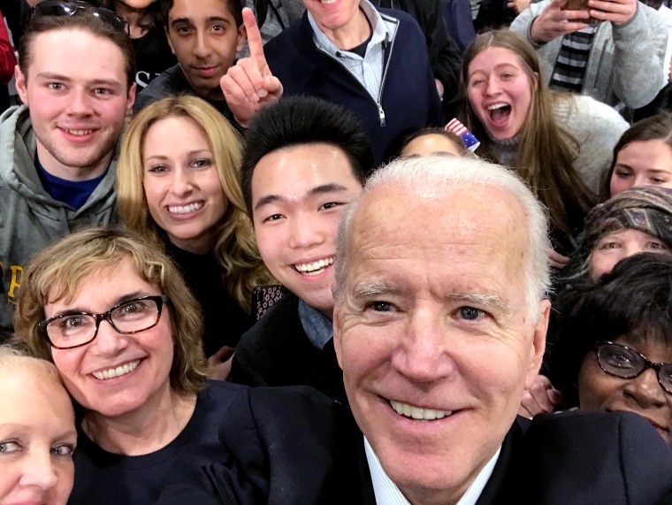 IMAGE: Joe Biden with Victor Shi and other supporters