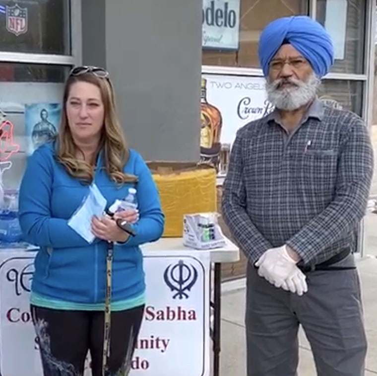 Mr. Lakhwant Singh helps with community service.
