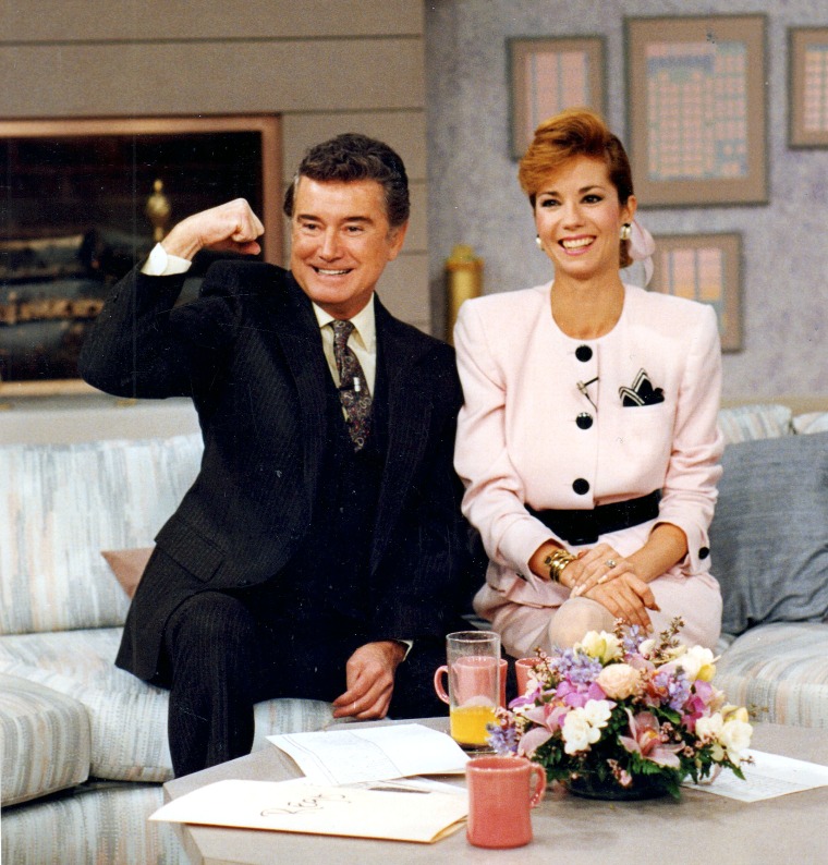 Regis Philbin and Kathie Lee Gifford on set in 1988