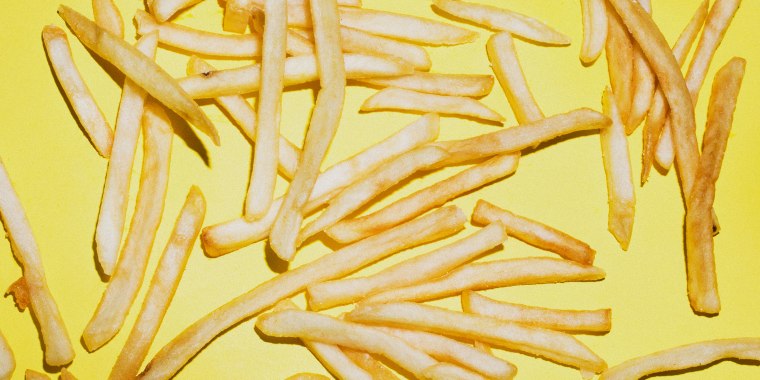 Greasy French Fries Junk Food Fast Food