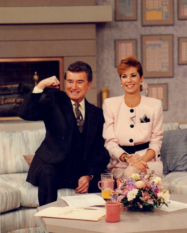 Regis Philbin and Kathie Lee Gifford on set in 1988