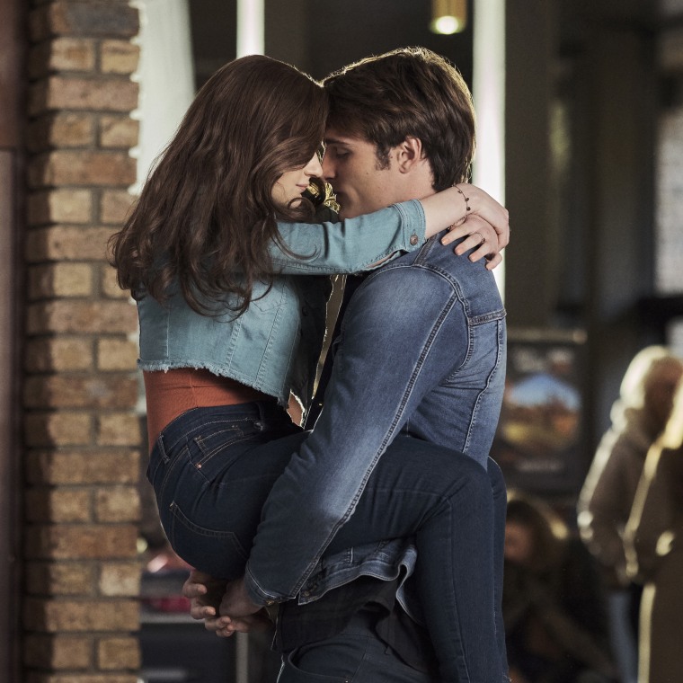 Joey King and Jacob Elordi get up close and personal in "The Kissing Booth 2."
