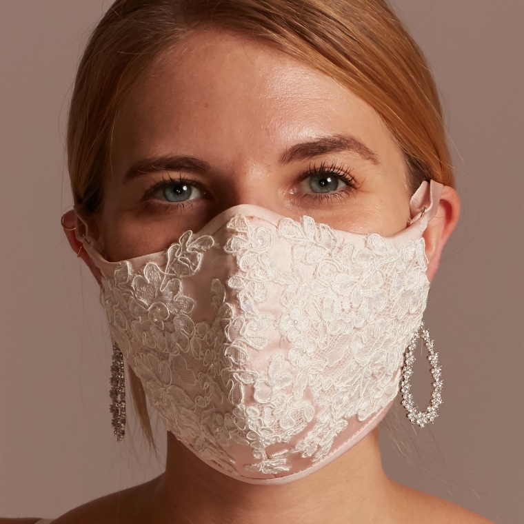 How many brides will be saying "I do" in a mask, like this one from David's Bridal?
