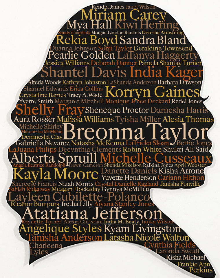 Artist Janelle Washington created a papercut silhouette of Breonna Taylor for O, The Oprah Magazine.
