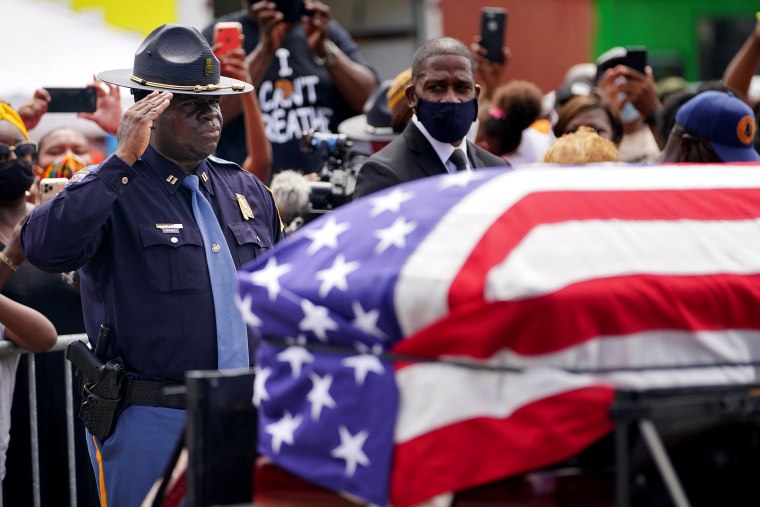 Image: Procession for late U.S. Congressman John Lewis in Selma, Alabama