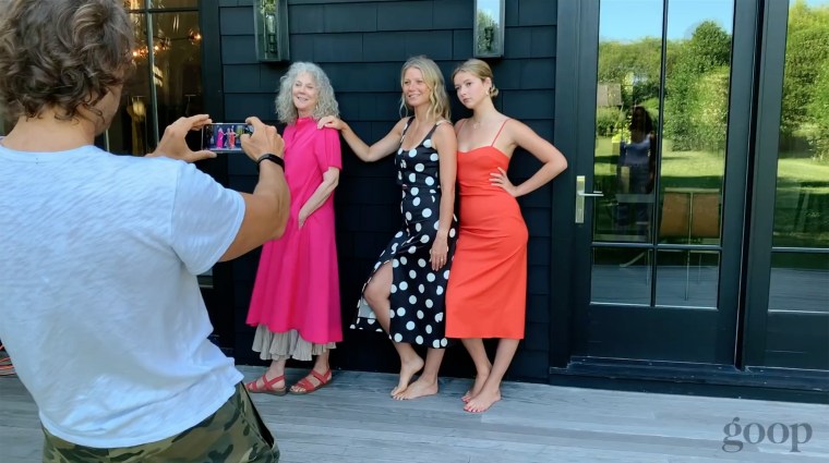 Gwyneth Paltrow's husband, Brad Falchuk, photographs the Goop founder alongside her mother and daughter.