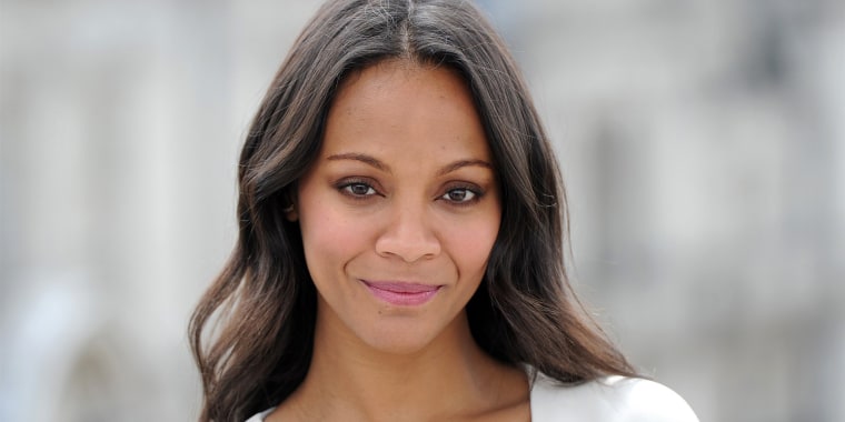 Zoe Saldana attends the "Guardians of the Galaxy" photo-call in London on July 25, 2014