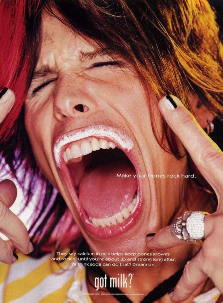 Steven Tyler in a "Got Milk?" ad from 2002. 