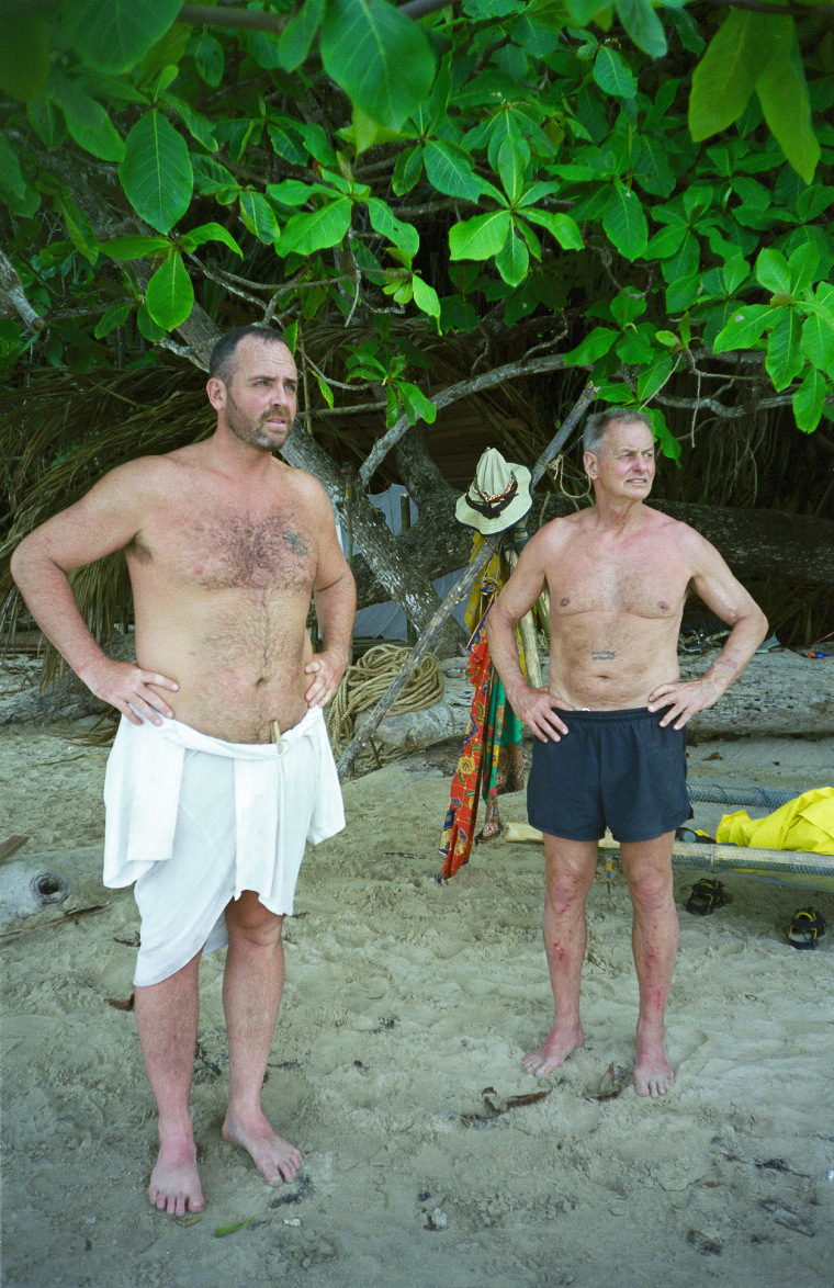 Richard Hatch and Rudy Boesch on "Survivor"