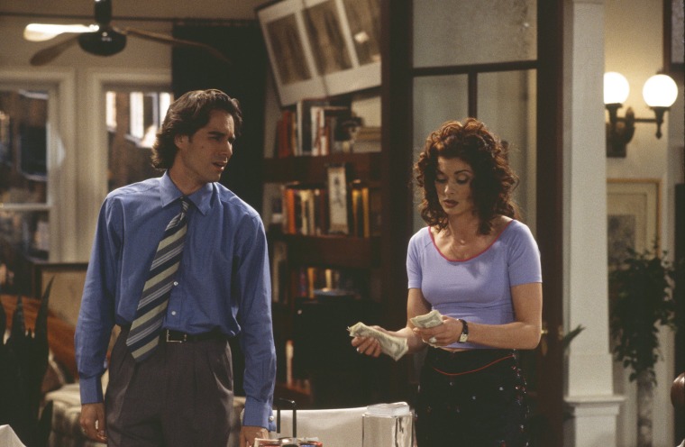 Debra Messing and Eric McCormack in "Will &amp; Grace" pilot episode