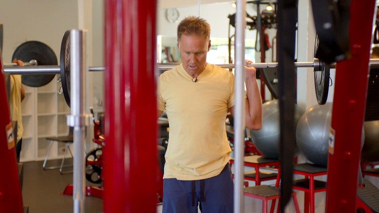 Jay Hoehn in the La Jolla, Calif., gym that he owns with his wife.