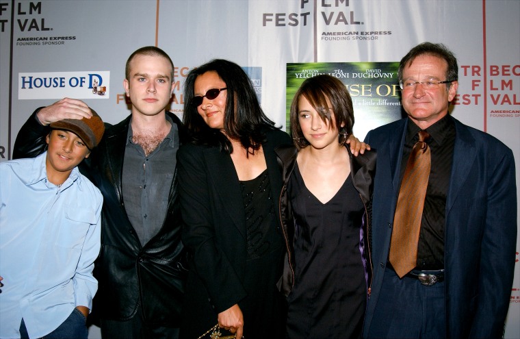 Robin Williams with family