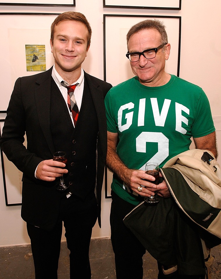 Zak and Robin Williams at an event in New York City in 2008.