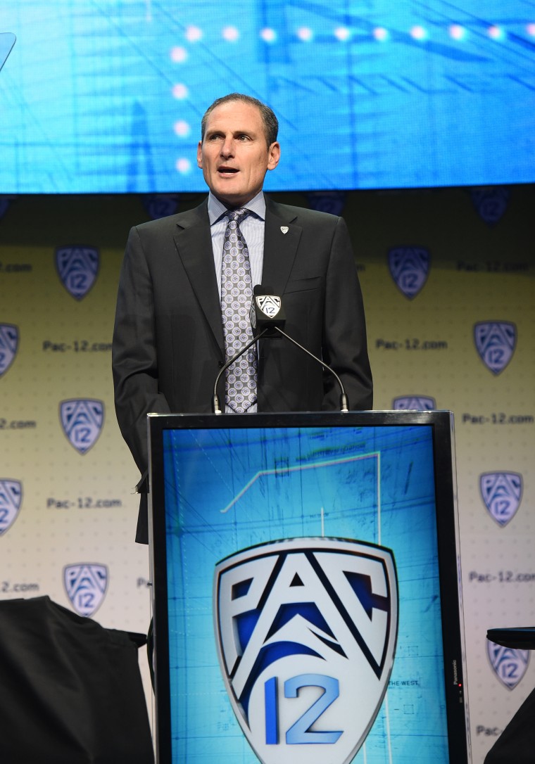 Image: Larry Scott, COLLEGE FOOTBALL: JUL 26 Pac-12 Media Day