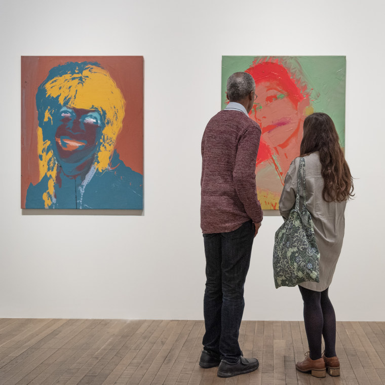 Andy Warhol's portrait of transgender activist Marsha P. Johnson, left, is now on view at London's Tate Modern.